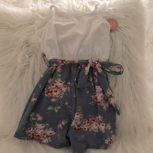 Baileys Blossoms Belted Romper